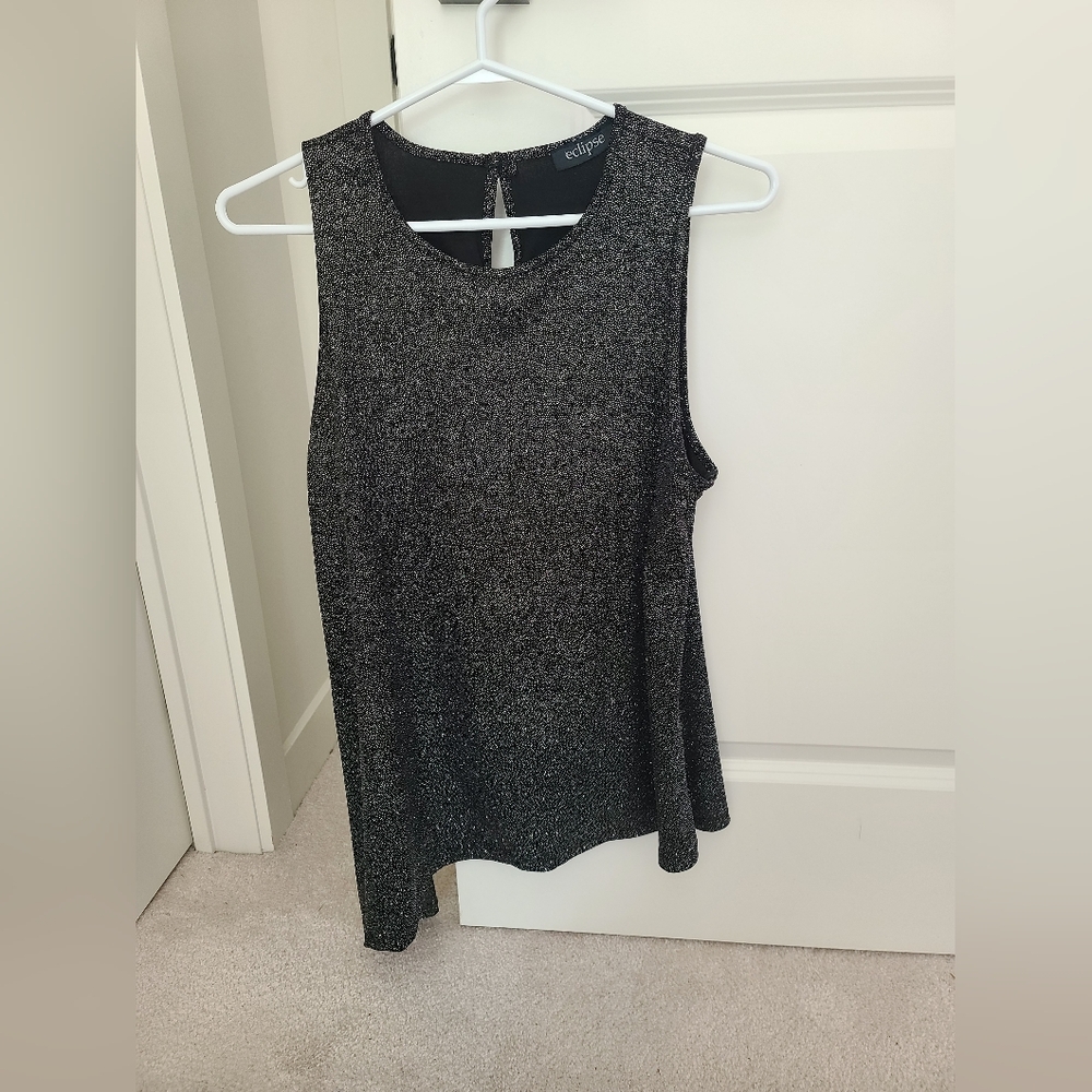 Eclipse Black Sleeveless Tank Top